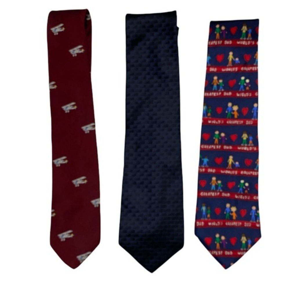 Set of 3 ties: vintage novelty editions